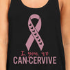 I You We Can-Cervive Breast Cancer Womens Black Tank Top