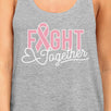 Fight Together Breast Cancer Awareness Womens Grey Tank Top