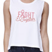 Fight Together Breast Cancer Awareness Womens White Crop Top