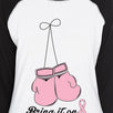 Bring It On Breast Cancer Awareness Boxing Womens Black And White BaseBall Shirt