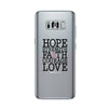 Hope Strength Faith Courage Love Breast Cancer Clear Phone Case