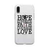 Hope Strength Faith Courage Love Breast Cancer Clear Phone Case