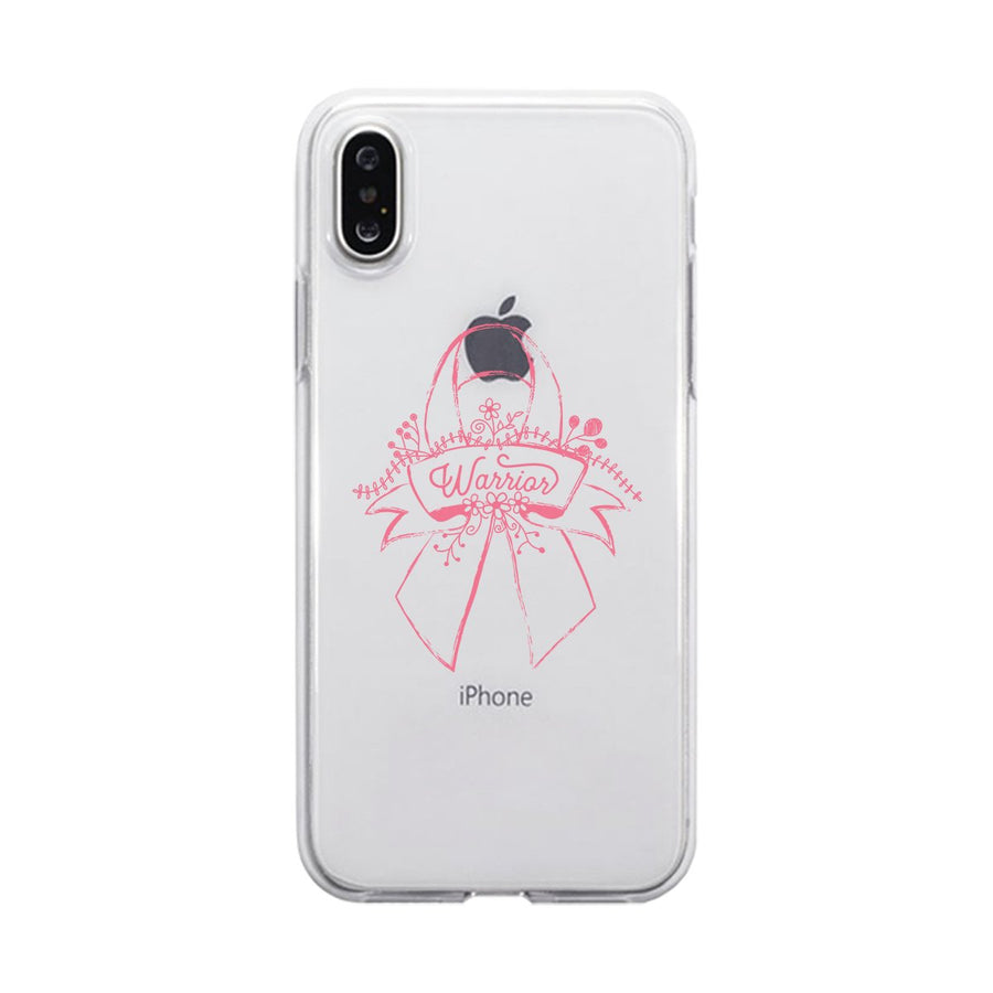 Warrior Breast Cancer Awareness Clear Phone Case