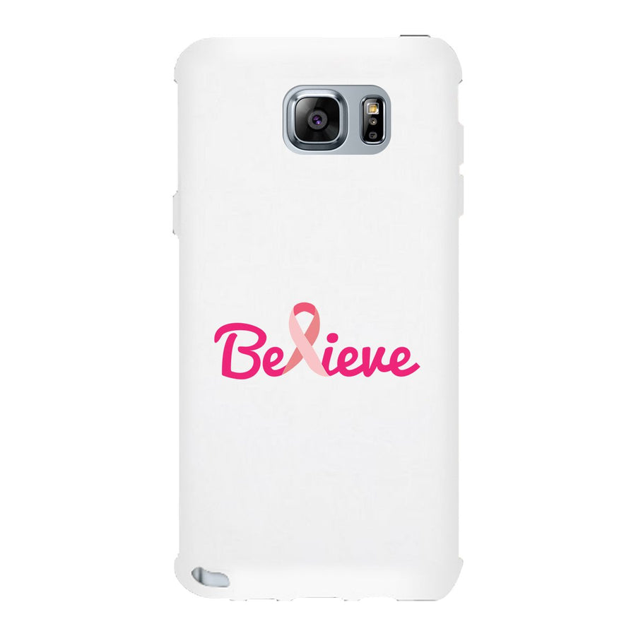 Believe Breast Cancer Awareness White Phone Case