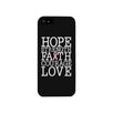 Hope Strength Faith Courage Love Breast Cancer Black Phone Case