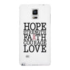 Hope Strength Faith Courage Love Breast Cancer White Phone Case