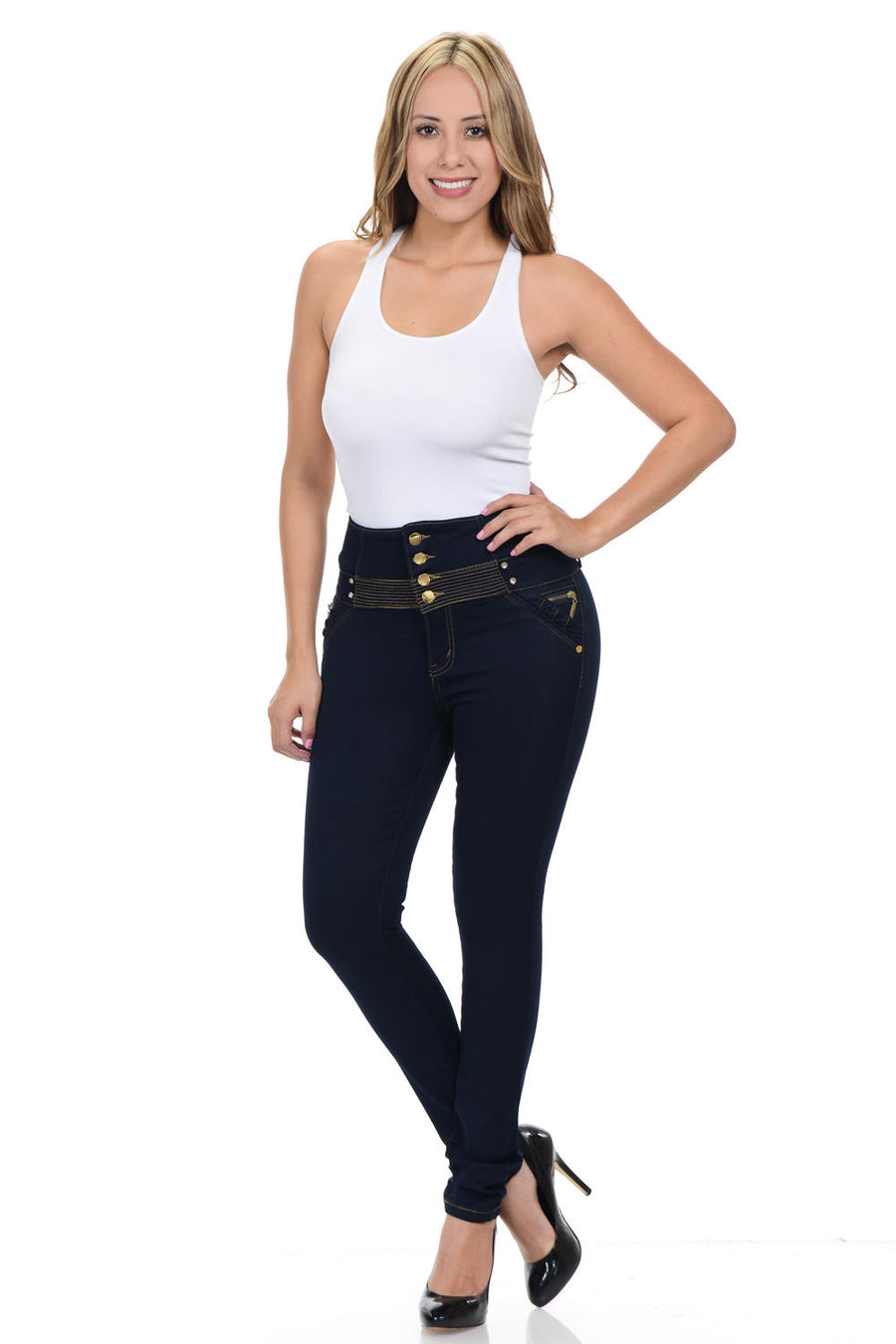 M.Michel Women's Jeans Colombian Design, Butt Lift, Levanta Cola, Push Up, Skinny - Style G71