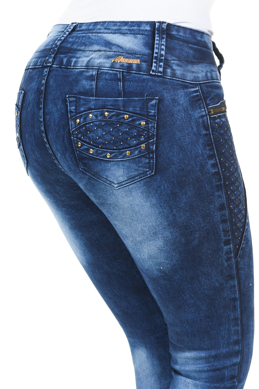 M.Michel Women's Jeans Colombian Design, Butt Lift, Levanta Pompa, Push Up, Skinny - Style N1408