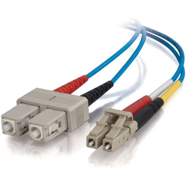 C2G-5m LC-SC 50/125 OM2 Duplex Multimode PVC Fiber Optic Cable - Blue