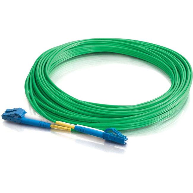 C2G-5m LC-LC 9/125 OS1 Duplex Singlemode PVC Fiber Optic Cable - Green