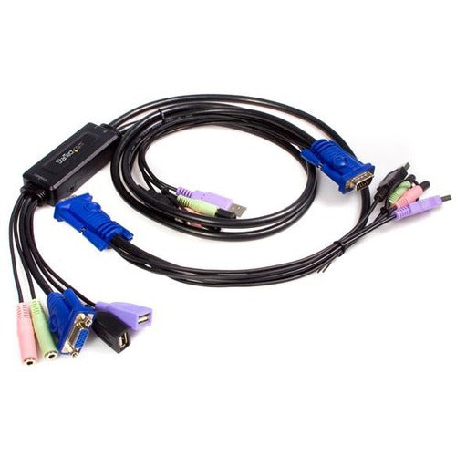 StarTech.com 2-Port USB VGA Cable KVM Switch with Audio