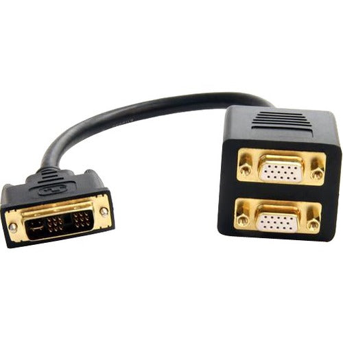 StarTech.com 1 ft DVI-I Analog to 2x VGA Video Splitter Cable - M/F