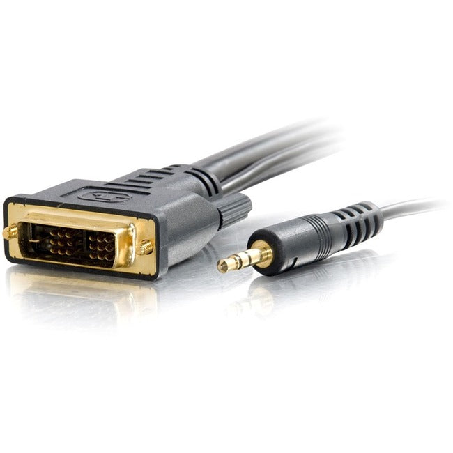 C2G 10ft Pro Series DVI-D + 3.5mm CL2 M/M Single Link Digital Video Cable