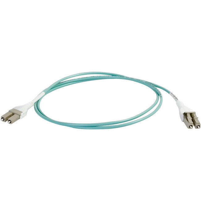 C2G 4m LC Uniboot 10Gb 50/125 OM3 Duplex Multimode PVC Fiber Optic Cable - Aqua