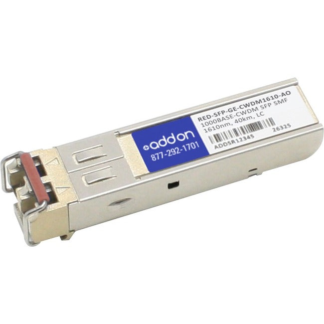 AddOn Redback RED-SFP-GE-CWDM1610 Compatible TAA Compliant 1000Base-CWDM SFP Transceiver (SMF, 1610nm, 40km, LC)