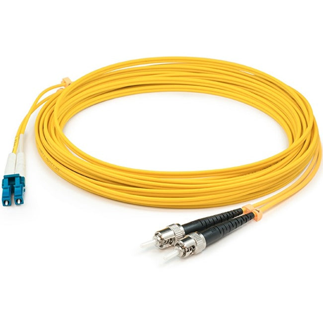 AddOn 1m LC (Male) to ST (Male) Yellow OS1 Duplex Fiber OFNR (Riser-Rated) Patch Cable