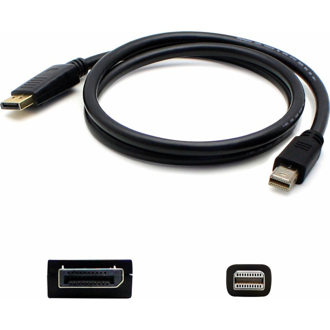 AddOn 6ft Mini-DisplayPort Male to DisplayPort Male Black Adapter Cable