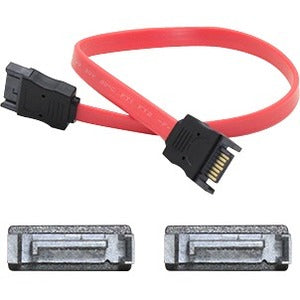 AddOn 5-pack of 15cm (6in) SATA Male to Male Red Serial Cables