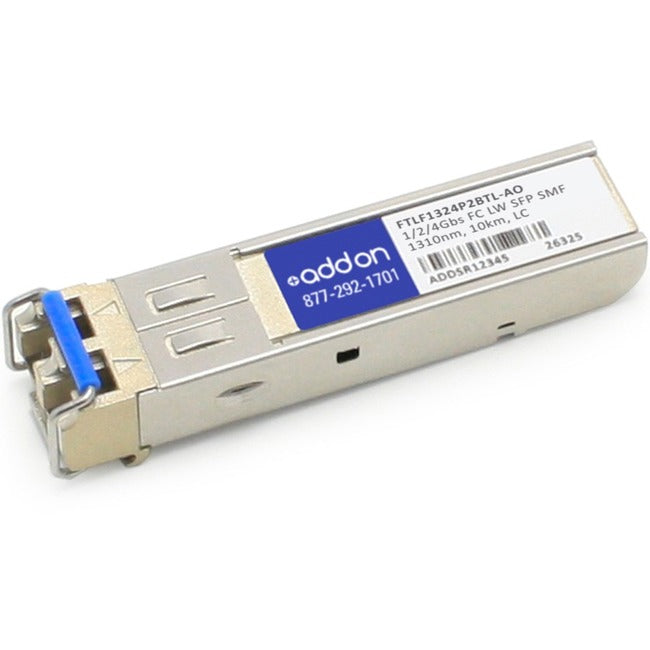 AddOn Finisar FTLF1324P2BTL Compatible TAA Compliant 1/2/4Gbs Fibre Channel LW SFP Transceiver (SMF, 1310nm, 10km, LC)