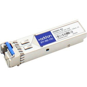 AddOn HP JD098A Compatible TAA Compliant 1000Base-BX SFP Transceiver (SMF, 1310nmTx/1490nmRx, 10km, LC, DOM)