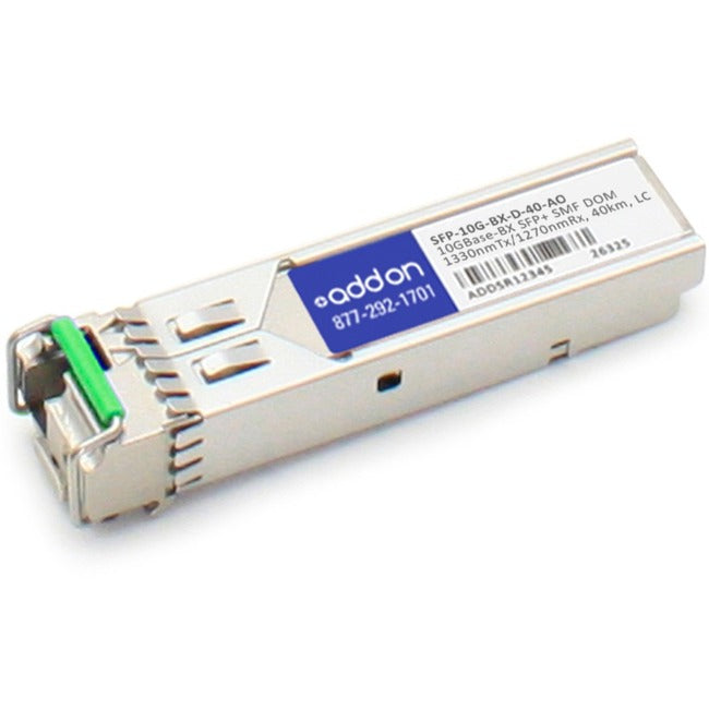 AddOn Cisco SFP-10G-BX-D-40 Compatible TAA Compliant 10GBase-BX SFP+ Transceiver (SMF, 1330nmTx/1270nmRx, 40km, LC, DOM)