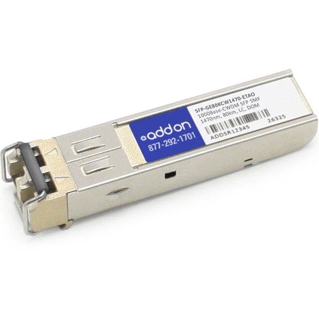 AddOn Juniper Networks SFP-GE80KCW1470-ET Compatible TAA Compliant 1000Base-CWDM SFP Transceiver (SMF, 1470nm, 80km, LC, DOM)