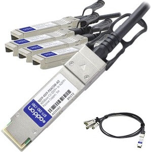 AddOn MSA and TAA Compliant 40GBase-CU QSFP+ to 4xSFP+ Direct Attach Cable (Passive Twinax, 5m)