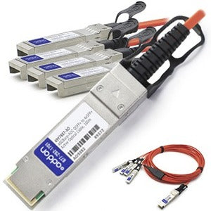 AddOn Cisco QSFP-4X10G-AOC5M Compatible TAA Compliant 40GBase-AOC QSFP+ to 4xSFP+ Direct Attach Cable (850nm, MMF, 5m)