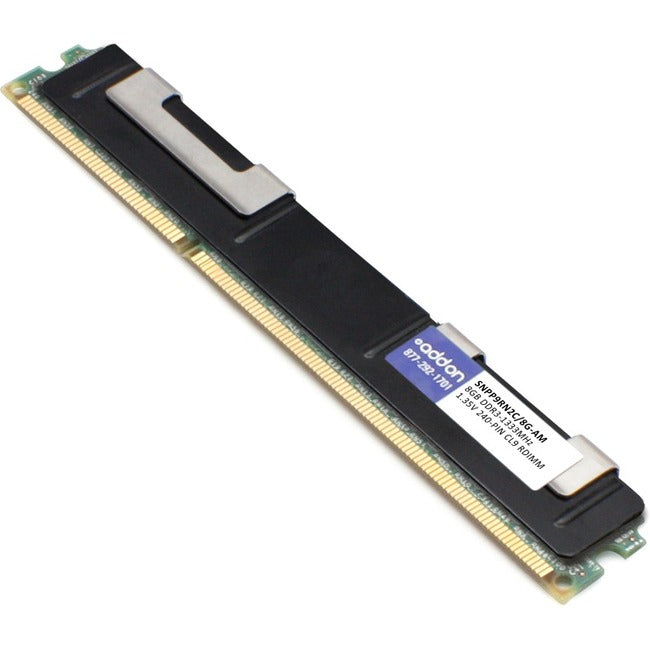 AddOn AM1333D3DRLPR/8G x1 Dell SNPP9RN2C/8G Compatible Factory Original 8GB DDR3-1333MHz Registered ECC Dual Rank 1.35V 240-pin CL9 RDIMM