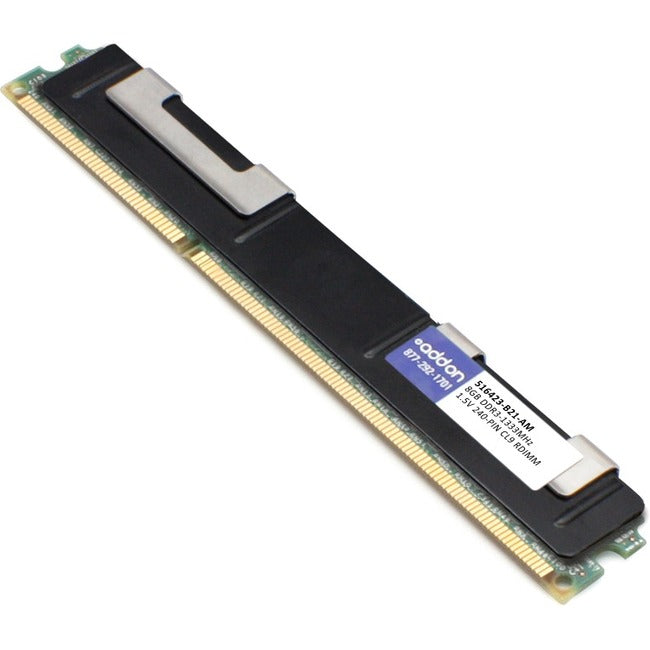 AddOn AM1333D3DRLPR/8G x1 HP 516423-B21 Compatible Factory Original 8GB DDR3-1333MHz Registered ECC Dual Rank 1.5V 240-pin CL9 RDIMM