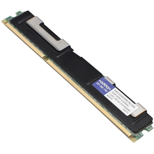 AddOn AM1333D3DRLPR/16G x1 JEDEC Standard Factory Original 16GB DDR3-1333MHz Registered ECC Dual Rank 1.35V 240-pin CL9 RDIMM