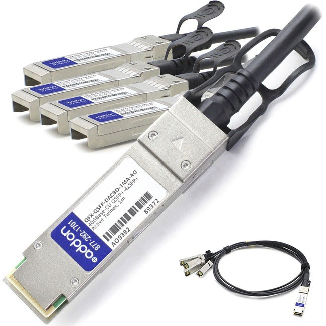 AddOn Juniper Networks QFX-QSFP-DACBO-1MA Compatible TAA Compliant 40GBase-CU QSFP+ to 4xSFP+ Direct Attach Cable (Active Twinax, 1m)