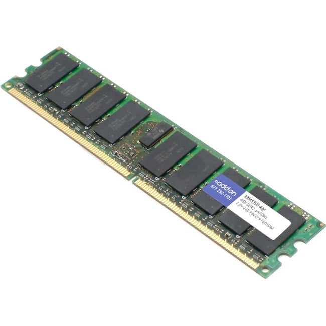 AddOn AM667D2DFB5/4G x1 IBM 39M5795 Compatible Factory Original 4GB DDR2-667MHz Fully Buffered ECC Dual Rank 1.8V 240-pin CL5 FBDIMM