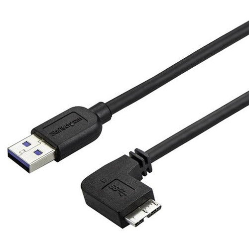 StarTech.com 1m 3 ft Slim Micro USB 3.0 Cable - M/M - USB 3.0 A to Right-Angle Micro USB - USB 3.1 Gen 1 (5 Gbps)