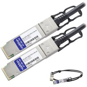 AddOn Dell Force10 CBL-QSFP-40GE-PASS-0.5M Compatible TAA Compliant 40GBase-CU QSFP+ to QSFP+ Direct Attach Cable (Passive Twinax, 0.5m)