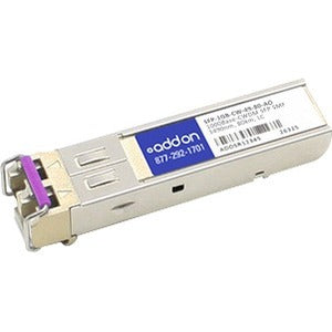 AddOn MSA and TAA Compliant 1000Base-CWDM SFP Transceiver (SMF, 1490nm, 80km, LC)