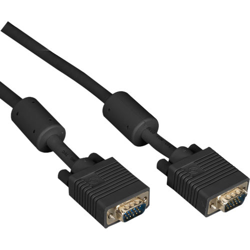 Black Box VGA Video Cable with Ferrite Core, Black, Male/Male, 20-ft. (6.0-m)