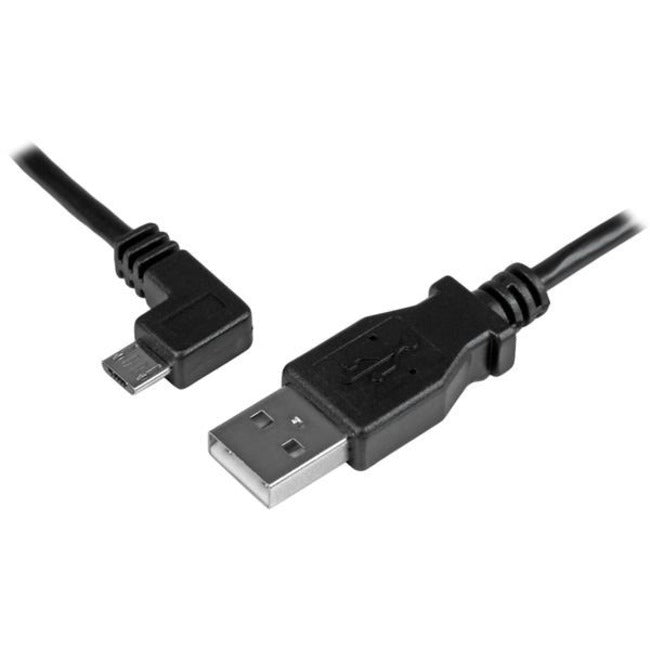 StarTech.com 1m 3 ft Left Angle Micro-USB Charge-and-Sync Cable M/M - USB 2.0 A to Micro-USB - 30/24 AWG