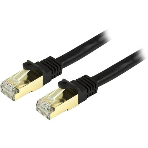 StarTech.com 7 ft Cat6a Patch Cable - Shielded (STP) - Black - 10Gb Snagless Cat 6a Ethernet Patch Cable