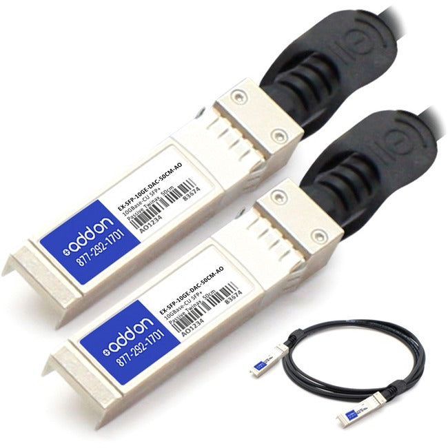 AddOn Juniper Networks Compatible TAA Compliant 10GBase-CU SFP+ to SFP+ Direct Attach Cable (Passive Twinax, 0.5m)