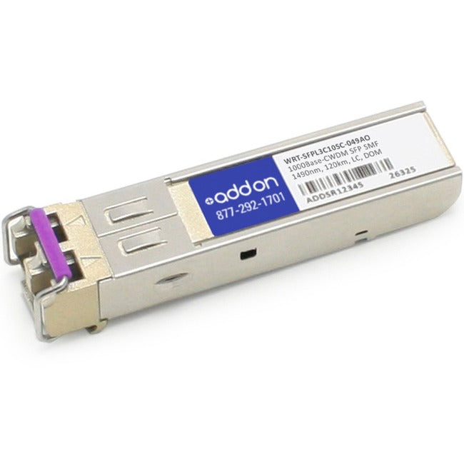 AddOn JDSU WRT-SFPL3C10SC-049 Compatible TAA Compliant 1000Base-CWDM SFP Transceiver (SMF, 1490nm, 120km, LC, DOM)