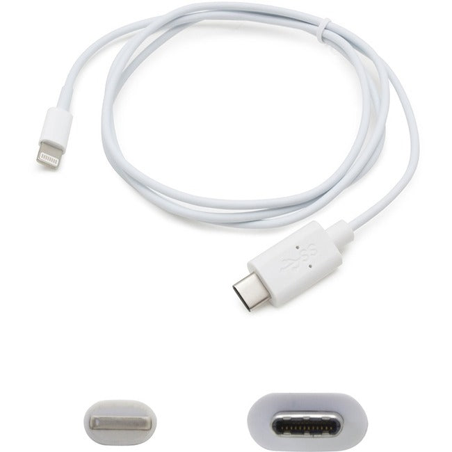 AddOn 1m USB 3.1 (C) Male to Lightning Male White Adapter Cable