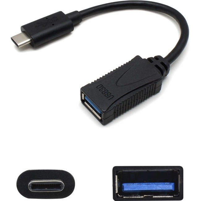 AddOn 7in USB 3.1 (C) Male to USB 3.0 (A) Female Black Adapter Cable