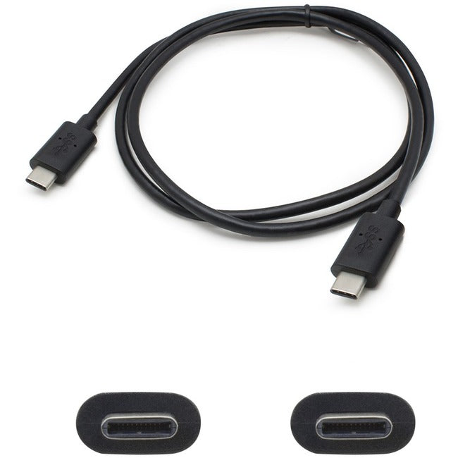 AddOn 5-Pack of 1m USB 3.1 (C) Male to Male Black Cables