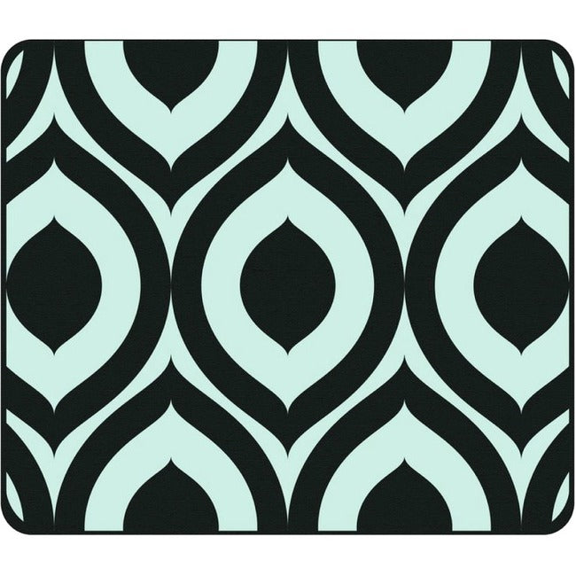 OTM Classic Prints Black Mouse Pad, Elm Frost Green