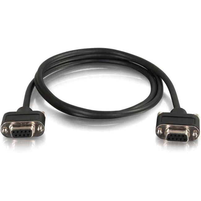 C2G 12ft CMG-Rated DB9 Low Profile Null Modem F-F