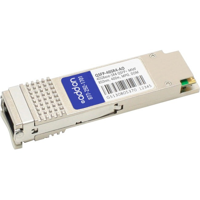 AddOn Amer Networks QSFP-40SR4 Compatible TAA Compliant 40GBase-SR4 QSFP+ Transceiver (MMF, 850nm, 400m, MPO, DOM)