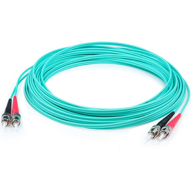 AddOn 7m ST (Male) to ST (Male) Aqua OM3 Duplex Fiber OFNR (Riser-Rated) Patch Cable