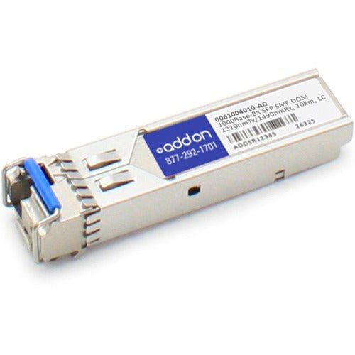 AddOn ADVA 0061004010 Compatible TAA Compliant 1000Base-BX SFP Transceiver (SMF, 1310nmTx/1490nmRx, 10km, LC, DOM)