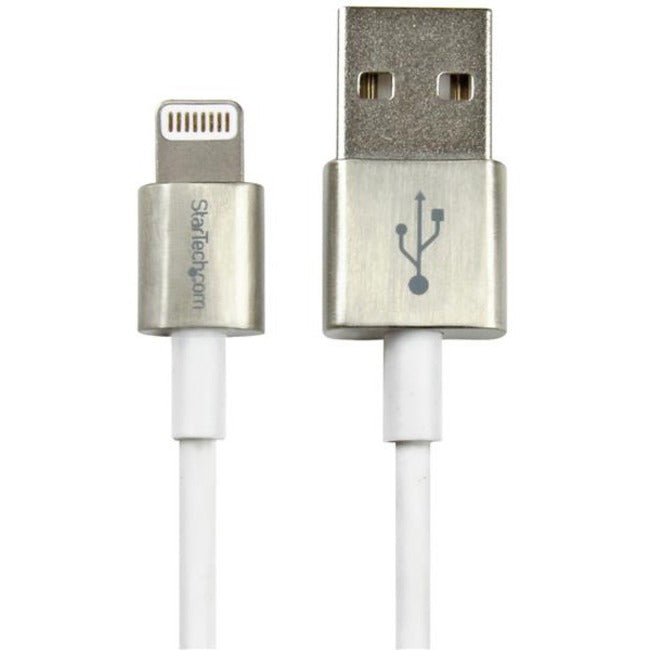 StarTech.com 1m (3ft) Premium Apple Lightning to USB Cable with Metal Connectors for iPhone / iPod / iPad - White